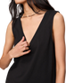 The Z Supply Womens Sloane V-Neck Top in True Black