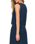 Sloane V-Neck Denim Tank Top in Indigo