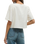 La Belle Linen Cropped Top in White