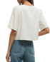 La Belle Linen Cropped Top in White