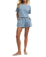 Curran Denim Cropped Top in Ocean Air Indigo