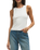 Clarke Rib Tank Top in White