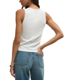 Clarke Rib Tank Top in White