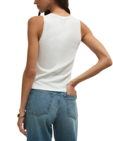 Clarke Rib Tank Top in White