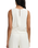 Sloane Linen Cropped Tank Top in White