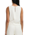 Sloane Linen Cropped Tank Top in White