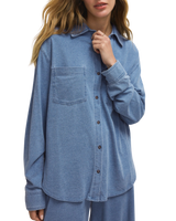 Reese Denim Shirt in Santorini Indigo