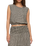 The Z Supply Womens Merit Cropped Gingham Linen Top in Black