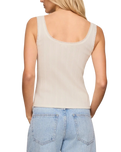 Lainey Pointelle Button Front Vest in Cloud