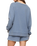 The Z Supply Womens Cam Knit Denim Whipstitch Top in Santorini Indigo