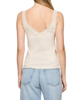 The Z Supply Womens Eve Lace Trim Vest in Sandstone