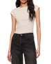 The Z Supply Womens Soft Trace Second Skin Top in Cloud