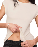 The Z Supply Womens Soft Trace Second Skin Top in Cloud
