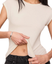 The Z Supply Womens Soft Trace Second Skin Top in Cloud