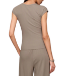 The Z Supply Womens Soft Trace Second Skin Top in Wild Mushroom