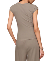 The Z Supply Womens Soft Trace Second Skin Top in Wild Mushroom