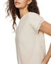The Z Supply Womens Marika Lace Trim Muscle T-Shirt in Cloud