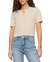 Cera Short Sleeve Cardigan in Cloud