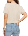Cera Short Sleeve Cardigan in Cloud