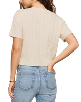 Cera Short Sleeve Cardigan in Cloud