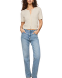 Cera Short Sleeve Cardigan in Cloud