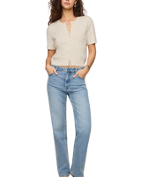 Cera Short Sleeve Cardigan in Cloud