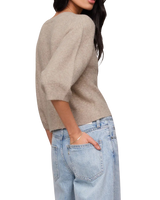 The Z Supply Womens Valor Short Sleeve Cardigan in Natural Heather