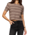The Z Supply Womens Gatewood Stripe Sweater Top in Heather Ash