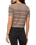 The Z Supply Womens Gatewood Stripe Sweater Top in Heather Ash
