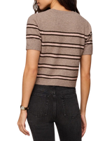 The Z Supply Womens Gatewood Stripe Sweater Top in Heather Ash