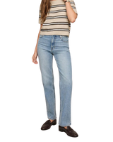 The Z Supply Womens Gatewood Stripe Sweater Top in Light Oatmeal Heather