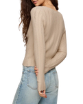 The Z Supply Womens Landa Pointelle Top in Natural