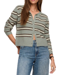 The Z Supply Womens Medina Cosy Stripe Cardigan in Aqua Cloud