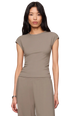 The Z Supply Womens Soft Trace Second Skin Top in Wild Mushroom