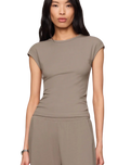 The Z Supply Womens Soft Trace Second Skin Top in Wild Mushroom